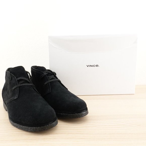 Vince Mens Benson Flint Suede Chukka Boot Black 9